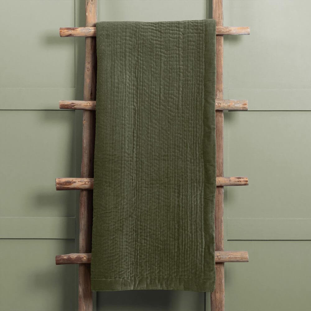 Lucy Velvet Quilted Throw